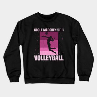 Coole Mädchen spielen Volleyball - Retro Vintagde Design Crewneck Sweatshirt